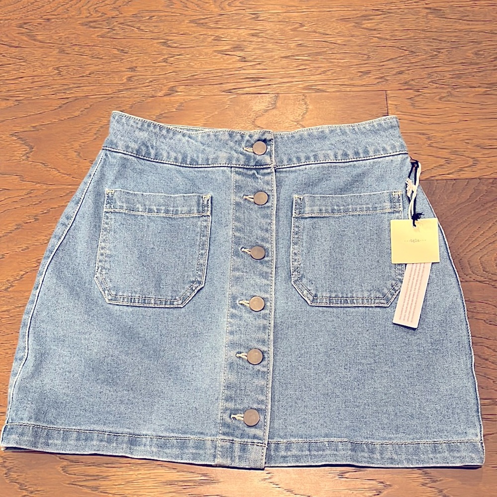 Button up front Jean mini skirt!!!